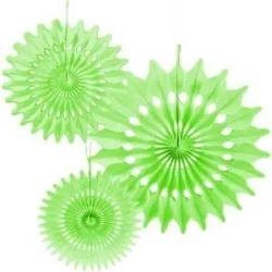 Rozety dekoracyjne limonkowe 3szt - Arpex