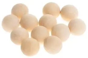 Drewniane kulki bez otworu naturalne 20mm 12szt - Brewis
