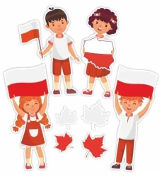 Dekoracje okienne dwustr. - Patriotyczne.. 01 8szt - LearnHow