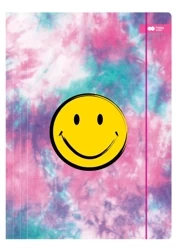 Teczka A4+ kartonowa z gumką SMILE różowa Happy Color 10 szt.