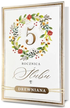 Karnet Rocznica ślubu 5 - Pan Dragon