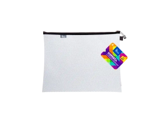 Koperta A5 z suwakiem metalalowym biała - Tetis