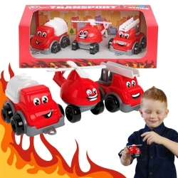 Zestaw mini pojazdów. Straż pożarna - Technok