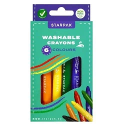 Kredki zmywalne 6 kolorów - STARPAK