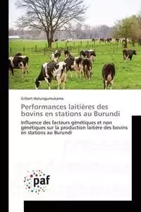 Performances laitières des bovins en stations au burundi - HATUNGUMUKAMA-G
