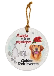 Zawieszka ceramiczna Boże Narodzenie Golden... - Kukartka