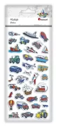 Naklejki wypukłe miękkie pojazdy mix 34szt - Titanum