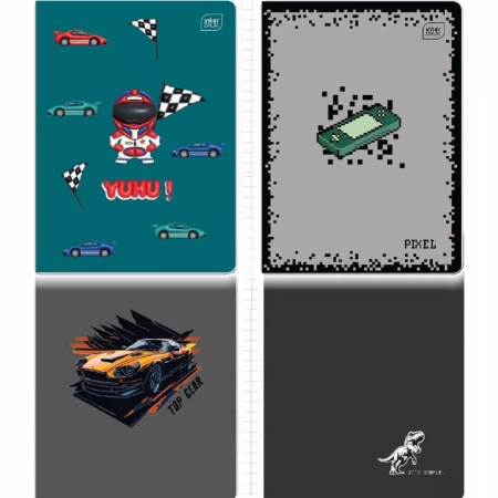 Zeszyt A5/16k kratka 70g Boys Mix Int Fol A 20 - Interdruk