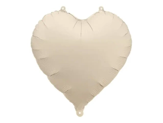 Balon foliowy Serce 45cm jasny beż - PartyDeco
