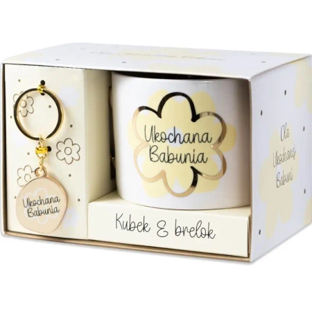 Zestaw Kubek+brelok dla Babci z Ukochana Babunia - Be-Happy Gifts