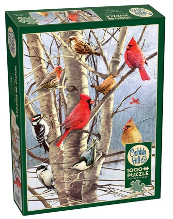Puzzle 1000 Zimowe ptaki 113558 - Cobble Hill