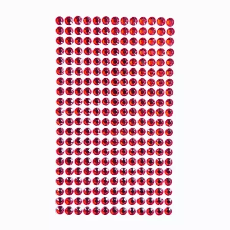 Kryształki samoprzylepne red 6mm 260szt - Dalprint