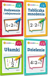 DODAWANIE I ODEJMOWANIE DZIELENIE UŁAMKI TABLICZKA MNOŻENIA /zestaw/ PAKIET - Maria Zagnińska