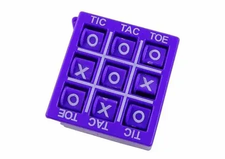 Gra kółko i krzyżyk 4,5 cm fioletowa - Leantoys