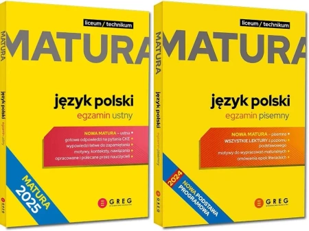 Matura język polski egzamin pisemny + ustny 2025 Greg