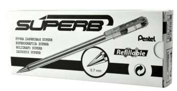Paczka Długopisy SuperB BK77 czarny 12 szt. - PENTEL