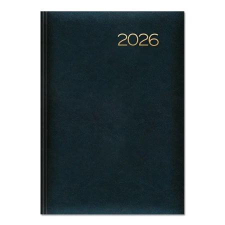 Kalendarz 2026 książkowy A5 dzienny granatowy SK2 - Sapt