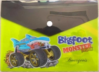 Teczka A5+ plastikowa z klipsem Koty Monster Truck - Fresh