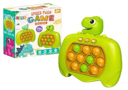 Konsola zręcznościowa Pop It zielona Dinozaury - Leantoys