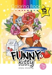 Kolorowanka A4 15 obrazków Zabawne kotki 1 - Fresh