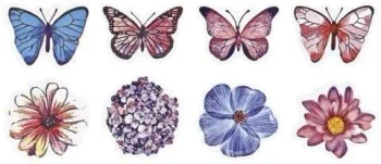 Naklejki papierowe na taśmie Wiosna-motyle 500szt - Titanum