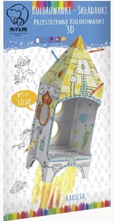 Kolorowanka-Składanka 3D MINI - Rakieta - praca zbiorowa