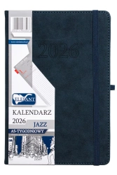 Kalendarz 2026 A5 tygodniowy Jazz granatowy - praca zbiorowa