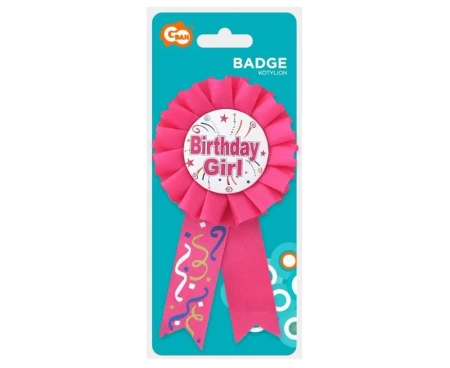 Kotylion Birthday Girl różowy - Godan
