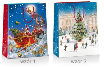 Torba prezentowa Boże Narodzenie 33x10x45cm MIX - Pan Dragon