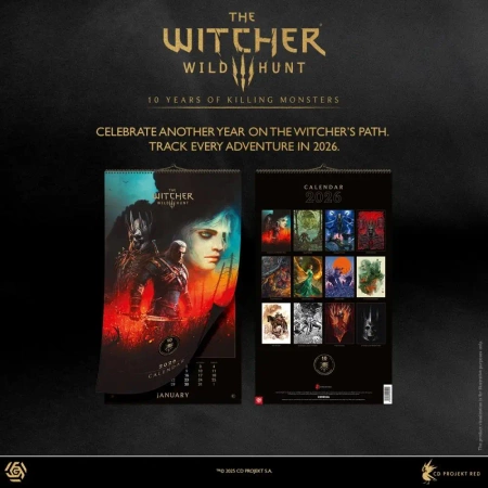 Kalendarz 2026 The Witcher (Wiedźmin) 3: Wild Hunt - Good Loot
