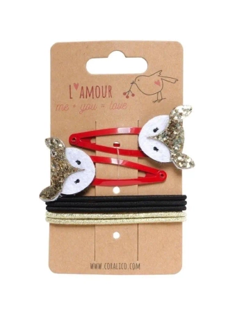 Spinki do włosów z motywem lisków - Praca zbiorowa