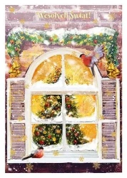 Karnet B6 Boże Narodzenie Okno - Henry