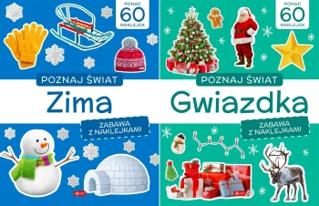 Poznaj świat Zabawa z naklejkami Zima + Gwiazdka PAKIET Dragon - praca zbiorowa