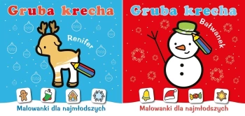 Gruba krecha PAKIET Renifer+ Bałwanek Malowanki Marta Ostrowska - Wydawnictwo Skrzat