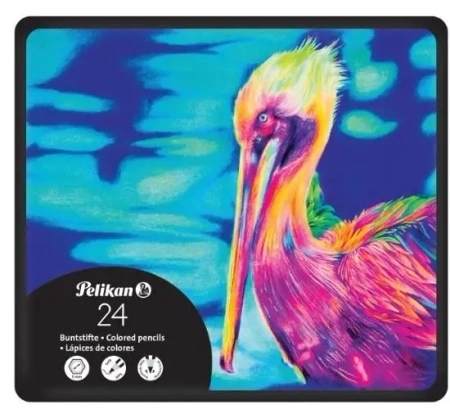Kredki premium 24szt w metalowym etui - PELIKAN