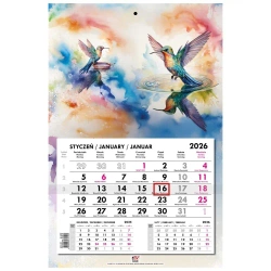 Kalendarz 2026 jednodzielny główka płaska Koliber - EV-Corp