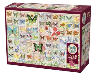 Puzzle 2000 Motyle i kwiaty 112179 - Cobble Hill