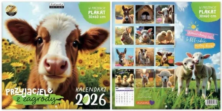 Kalendarz 2026 ścienny Classic Przyjaciele z... - Kukartka