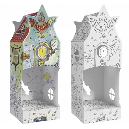 Kolorowanka-Składanka 3D MINI - Domek - Potworna 6 - Monumi