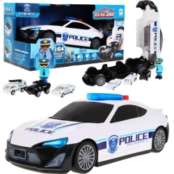Samochód policyjny rozkładany metalowy - Maksik