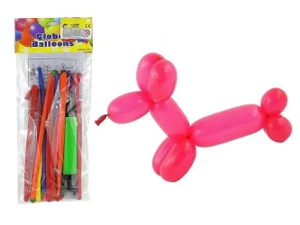 Balony długie z pompką 20szt - ADAR