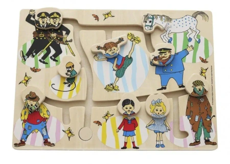 Puzzle drewniane labirynt edukacyjna Pippi - MICKI