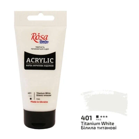 Farba akrylowa titanium white 401 75ml - Rosa