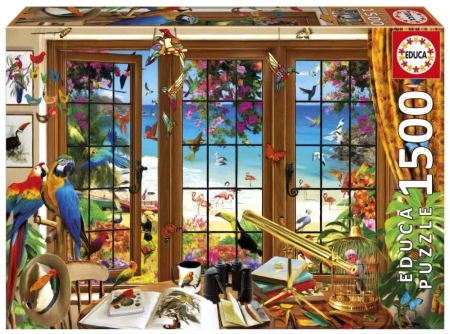 Puzzle 1500 Okno obserwatora ptaków - Educa