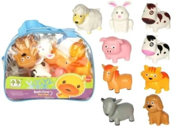 Zwierzęta gumowe w plecaku do kąpieli - Merkpol
