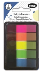 Znaczniki 1,2x4,4cm 5 kolorów - Beniamin