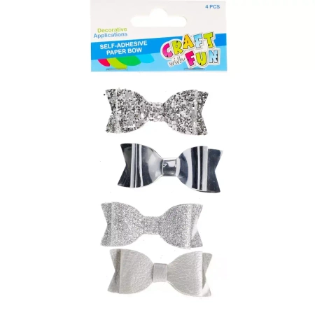 Ozdoba dekoracyjna Kokardki Saprzyl 6,5cm 4szt Cf 12/144