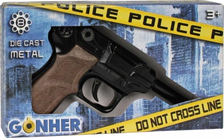 Metalowy pistolet policyjny 8 naboi - Gonher