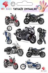 Tatuaże zmywalne dla dzieci Ścigacze motory - All4Kids