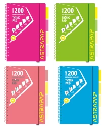 Kołozeszyt A5 Neon Line 200k.kratka 1szt.mix - ASTRA art-pap